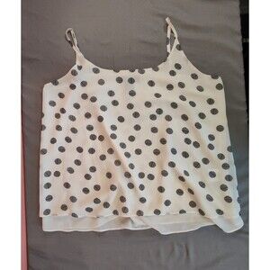 Women's Cynthia Rowley Polka Dot Cami Top Medium White Black